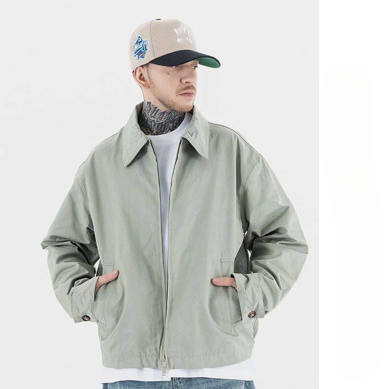 LA VESTE STREETWEAR À CARREAUX BV AVEC ZIP AU DOS