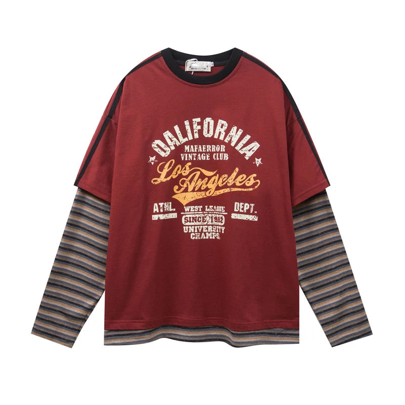 CHEMISE STREETWEAR PATCHWORK À RAYURES