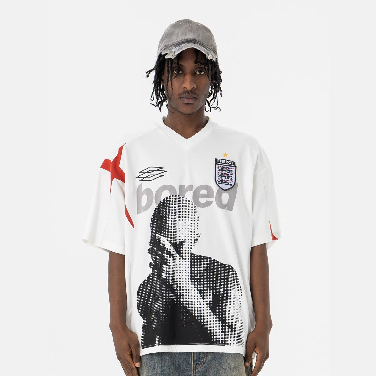 THE  PATCHWORK V-NECK STREETWEAR TEE