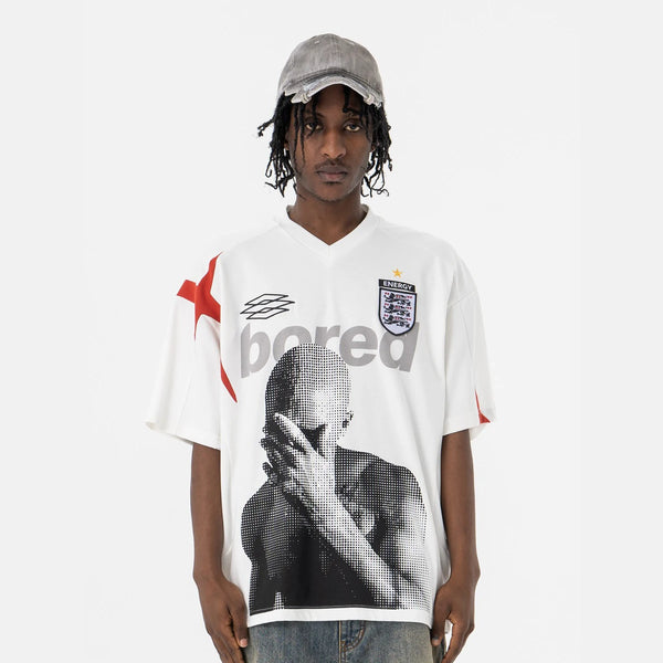 LE T-SHIRT STREETWEAR COL V PATCHWORK