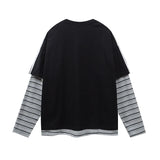 CHEMISE STREETWEAR PATCHWORK À RAYURES