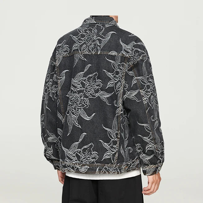 LA VESTE STREETWEAR À BRODERIE FLORALE