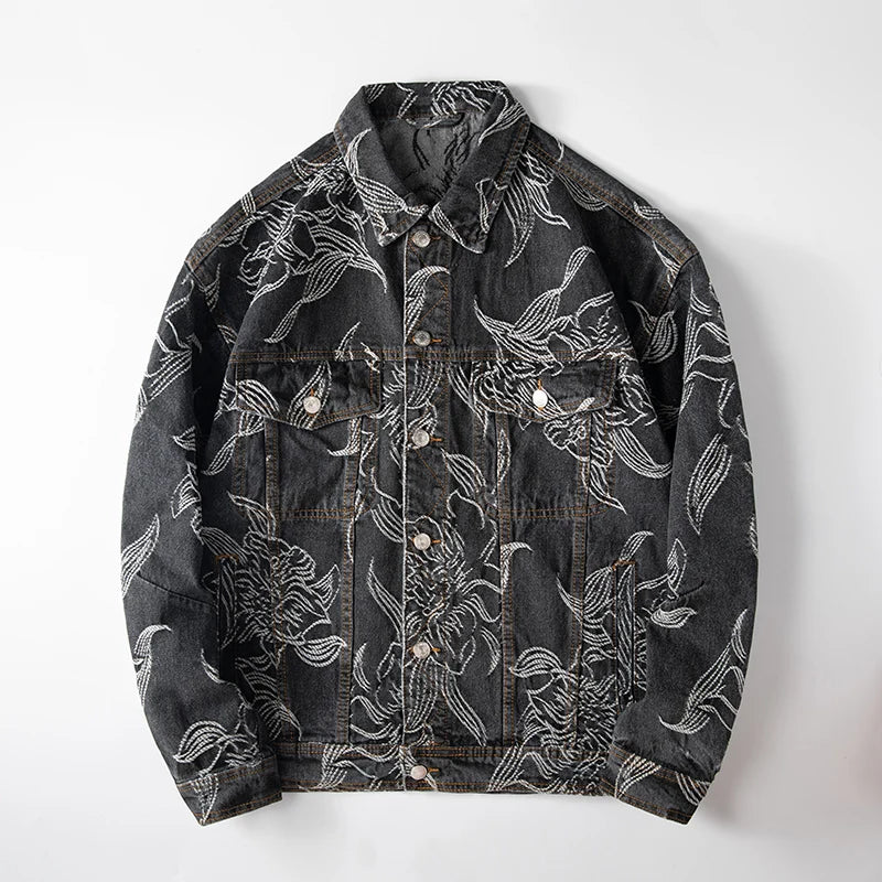 LA VESTE STREETWEAR À BRODERIE FLORALE
