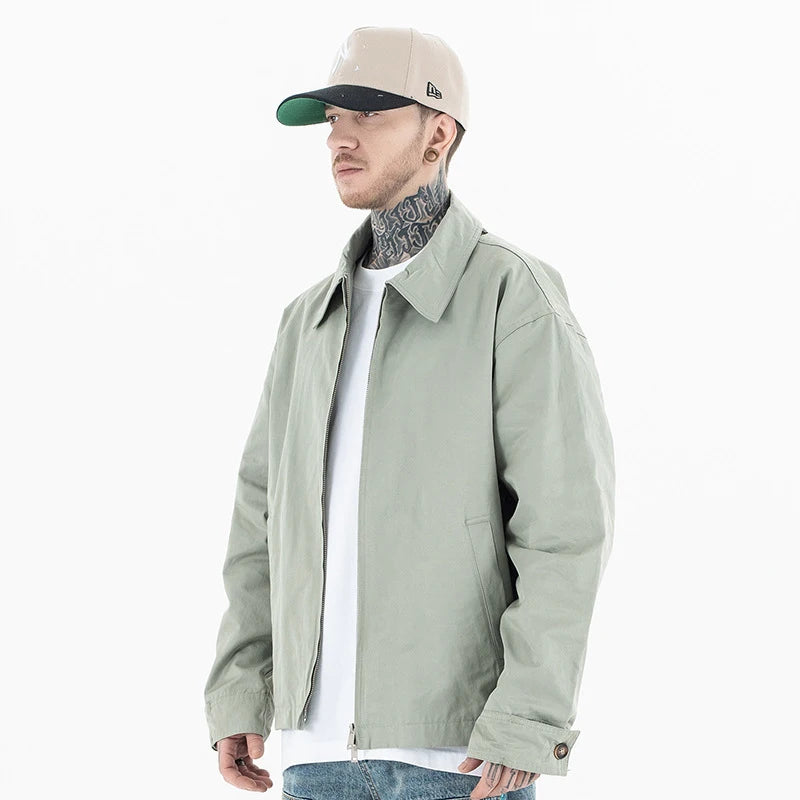 LA VESTE STREETWEAR À CARREAUX BV AVEC ZIP AU DOS