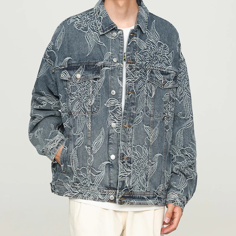 LA VESTE STREETWEAR À BRODERIE FLORALE