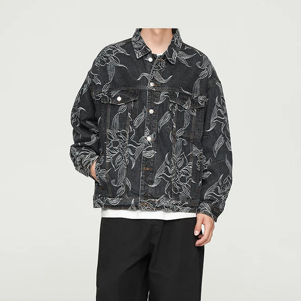 LA VESTE STREETWEAR À BRODERIE FLORALE
