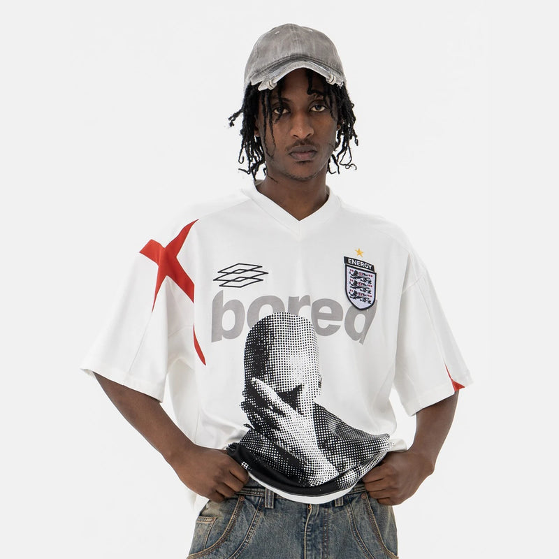 LE T-SHIRT STREETWEAR COL V PATCHWORK