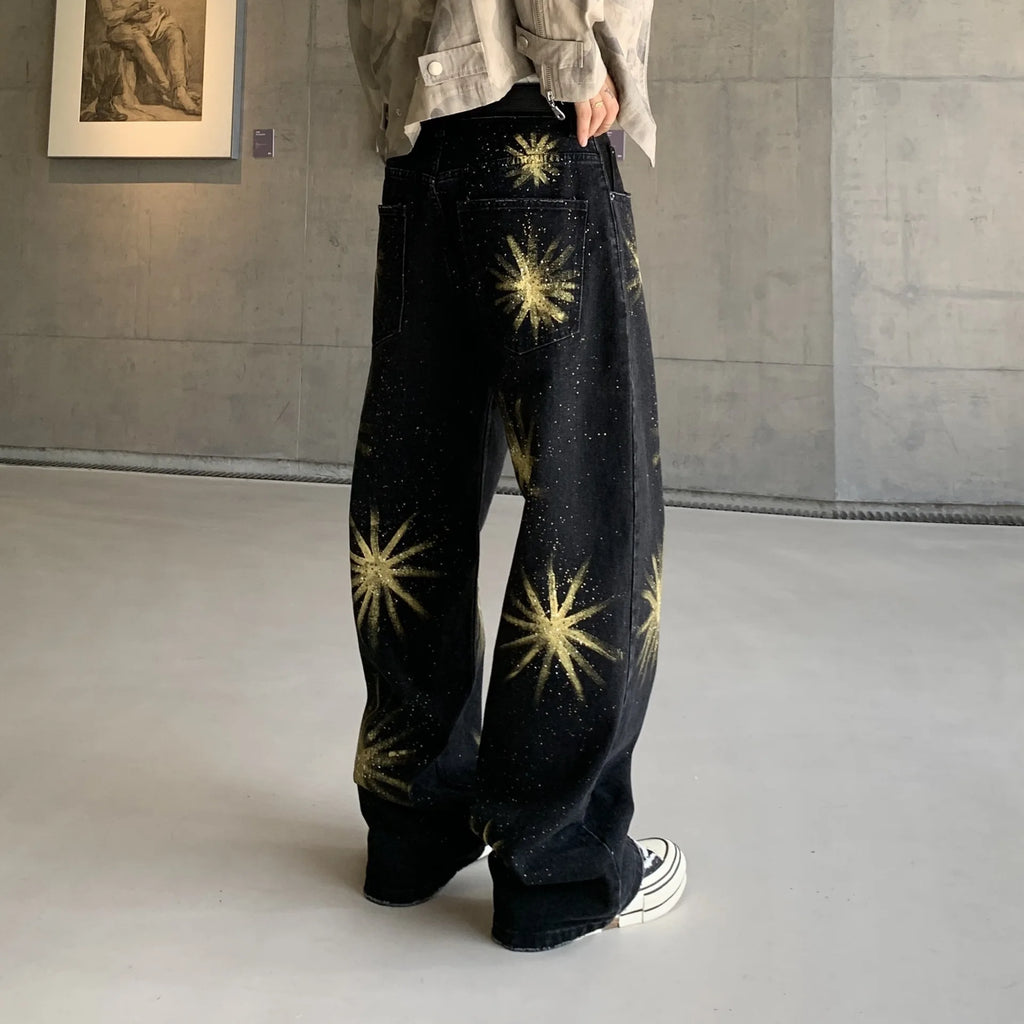 LE DENIM STREETWEAR GRAFFITI DRIPSTONE