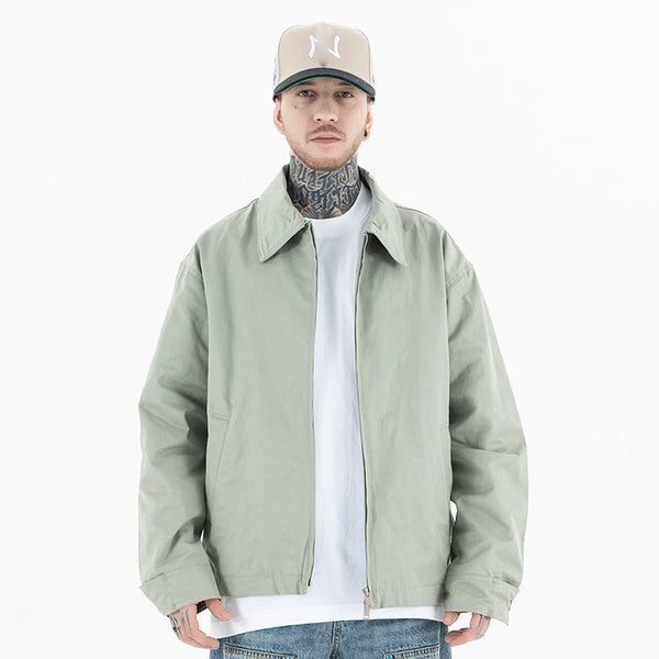 LA VESTE STREETWEAR À CARREAUX BV AVEC ZIP AU DOS