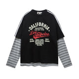 CHEMISE STREETWEAR PATCHWORK À RAYURES
