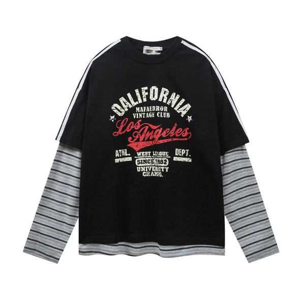 CHEMISE STREETWEAR PATCHWORK À RAYURES