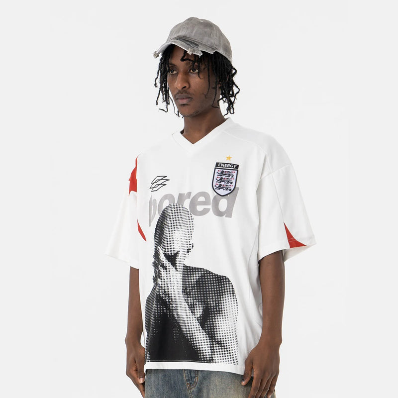 LE T-SHIRT STREETWEAR COL V PATCHWORK