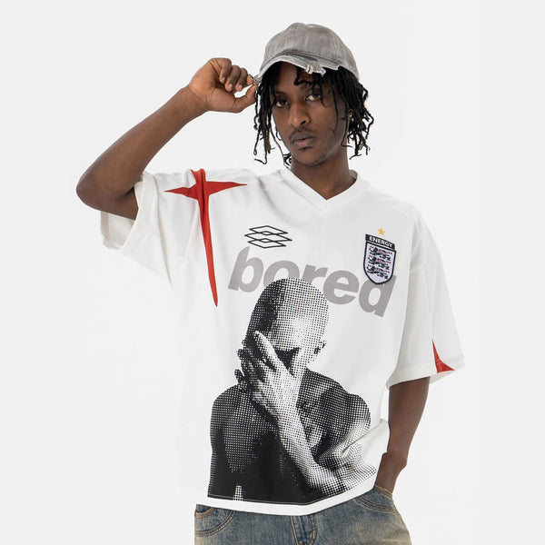 LE T-SHIRT STREETWEAR COL V PATCHWORK