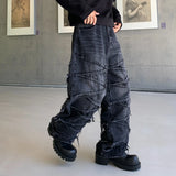 DENIM RAZEN À BORDS BRUTS