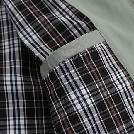 LA VESTE STREETWEAR À CARREAUX BV AVEC ZIP AU DOS