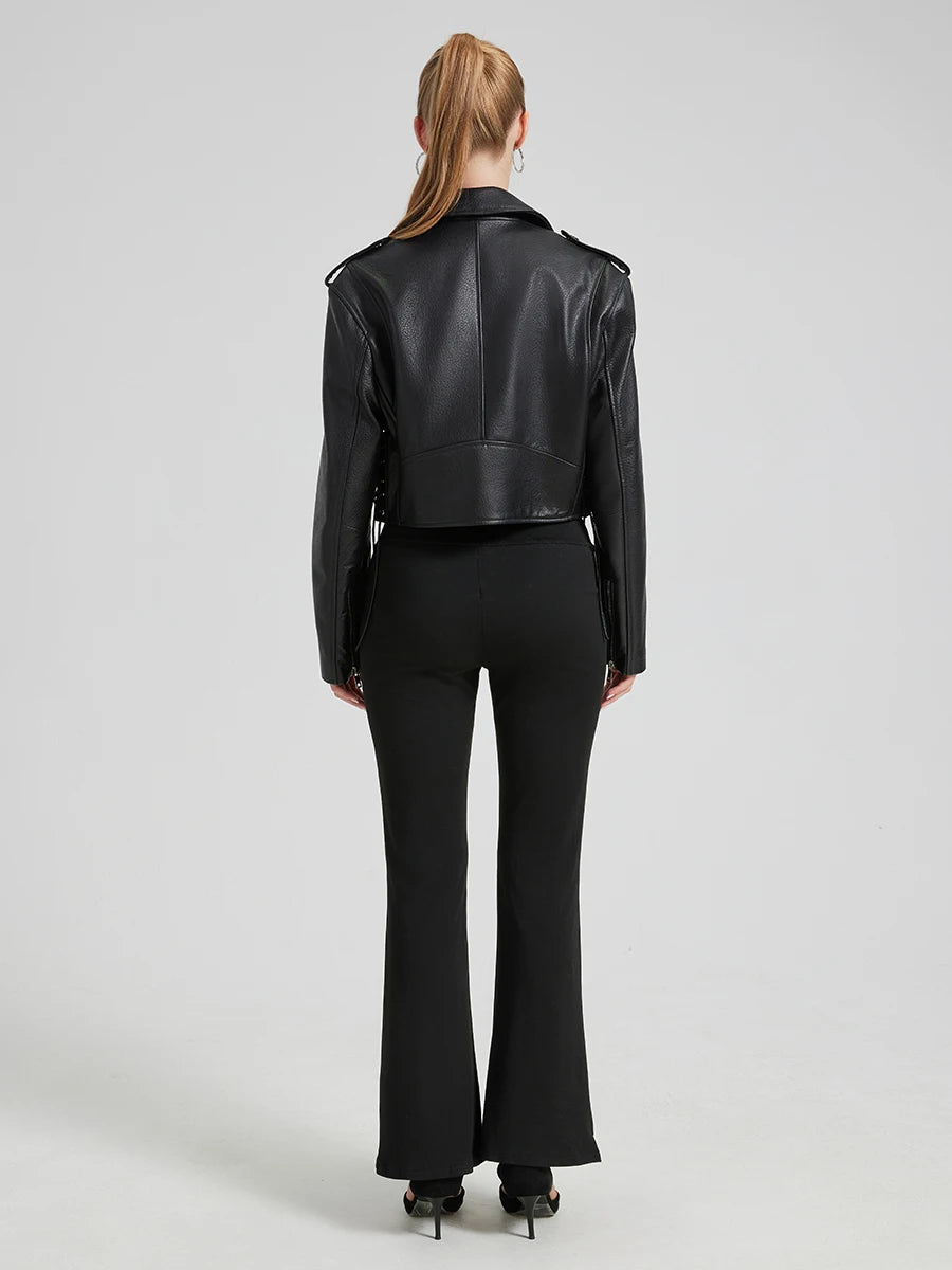 LA VESTE COURTE EN CUIR VAYREN