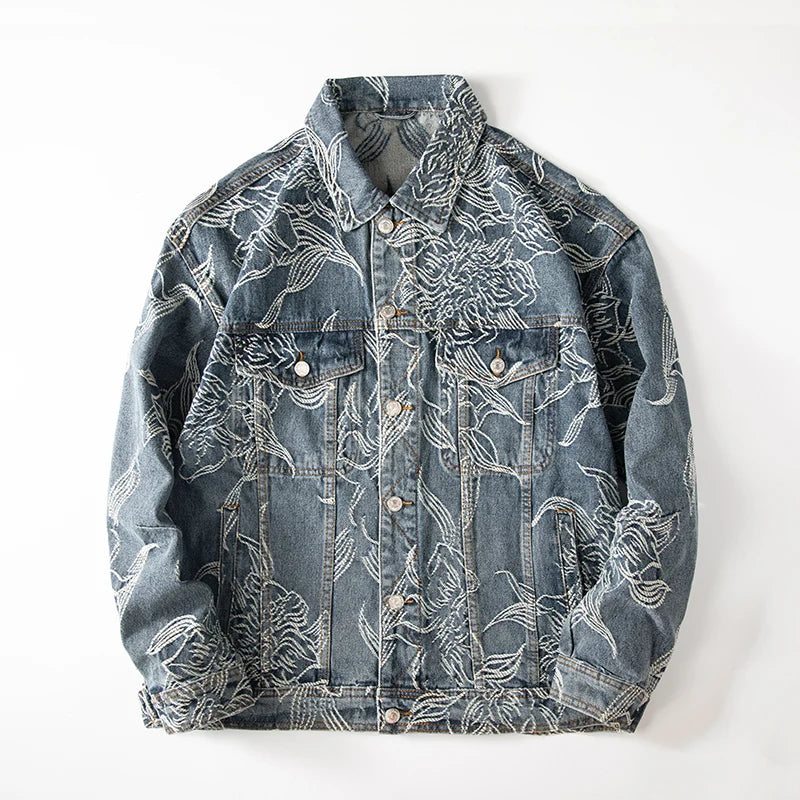 LA VESTE STREETWEAR À BRODERIE FLORALE