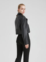 LA VESTE COURTE EN CUIR VAYREN