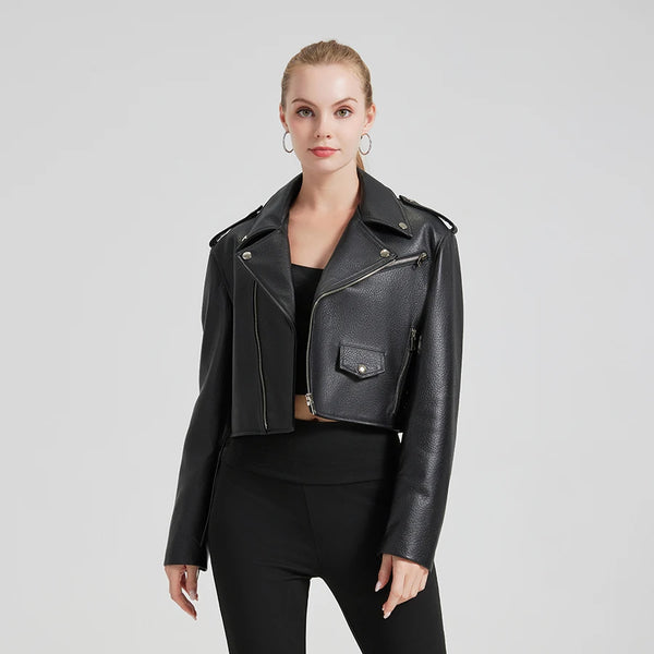 LA VESTE COURTE EN CUIR VAYREN