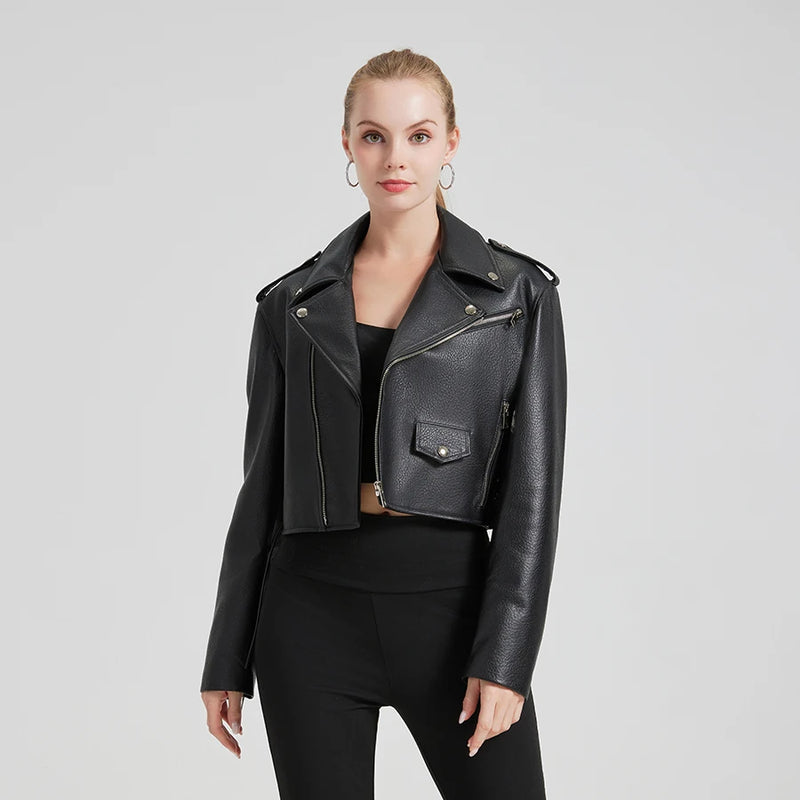 LA VESTE COURTE EN CUIR VAYREN