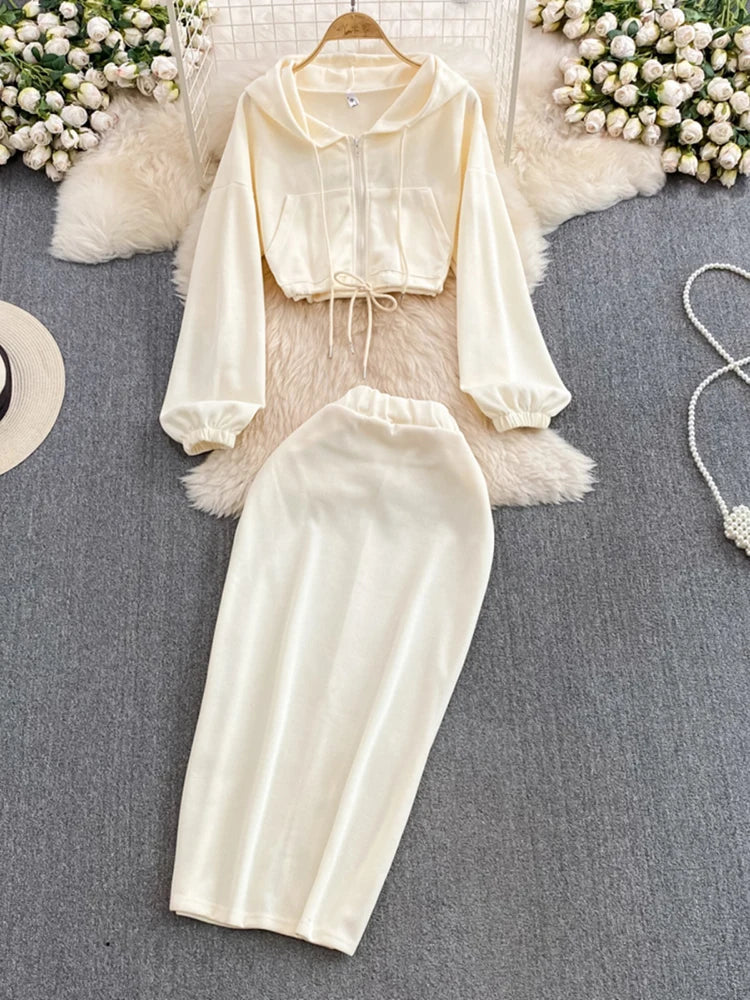 THE ARDEN HOODED SKIRT SET