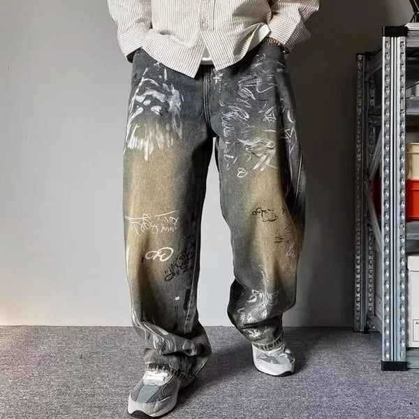 Jean baggy graffiti années 2000