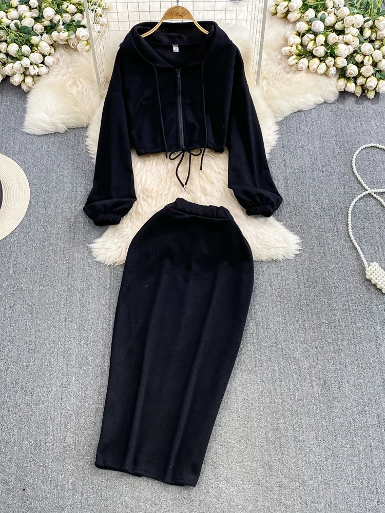 THE ARDEN HOODED SKIRT SET