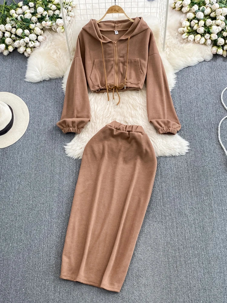 THE ARDEN HOODED SKIRT SET