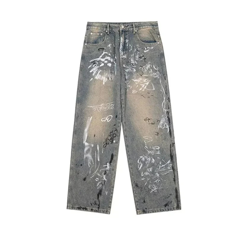 Jean baggy graffiti années 2000