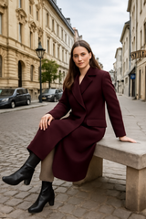 LE MANTEAU EN LAINE BORDEAUX LYSANDRA