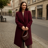 LE MANTEAU EN LAINE BORDEAUX LYSANDRA
